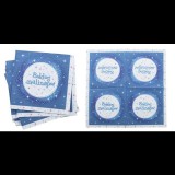Egyéb Szalvéta "Boldog Születésnapot" 3 rétegű, 33x33cm (16 db/csomag) kék  (FUN005) (FUN005) - Papírszalvéták