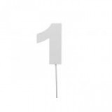 Egyéb Szám 1-es betűzős fa 7 cm fehér [10 db]