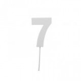 Egyéb Szám 7-es betűzős fa 7 cm fehér [10 db]