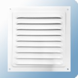 Egyéb Szellőzőrács szögletes alumínium fehér 300x300 mm