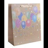 Egyéb Színes lufi mintás Szalagfüles papír Ajándéktasak (26 x 32 cm) (370413)