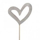 Egyéb Szív betűzős fa 7 cm szürke [5 db]