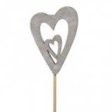 Egyéb Szív betűzős fa 7 cm szürke [5 db]