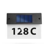 Egyéb Szolár házszámfény - átlátszó plexi - hidegfehér LED - 18 x 20 cm