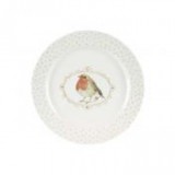 Egyéb Tál madárral kerámia 32cm fehér