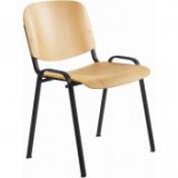 Egyéb Tárgyalószék, fa ülőlappal, fekete lábbal, "1120 LN"