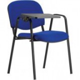 Egyéb Tárgyalószék,  fekete fémváz, kihajtható írótáblával, "Taurus", kék