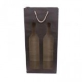 Egyéb Tasak dupla boros papír 17,5 cm x 37 cm x 8,5 cm fekete