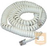 Egyéb Telefon spirál kézibeszélő vezeték 3,6m, fehér