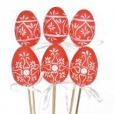 Egyéb Tojás betűzős műanyag 6 cm piros [6 db]