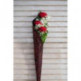 Egyéb Tölcsér vágott virághoz textil 900 mm x 160 mm fekete, piros [5 db]