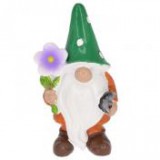 Egyéb Törpe virggal, ásóval, álló poly 3,5 cm x 2,8 cm x 7,1cm zöld, narancssárga