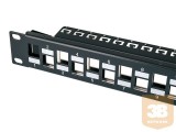 Egyéb Üres FTP patch panel, 24 portos Cat6A modulhoz