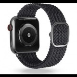 Egyéb Utángyártott Apple Watch fonott szövet szíj 42/44/45mm fekete (69364) (EG69364) - Szíj