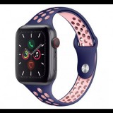 Egyéb Utángyártott Apple Watch lyukacsos vékony sport szíj 38/40/41mm kék/rózsaszín (69320) (EG69320) - Szíj