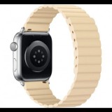 Egyéb Utángyártott  Apple Watch mágneses szilikon szíj, 38/40/41mm csillagfény (69337) (EG69337) - Szíj