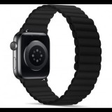 Egyéb Utángyártott Apple Watch mágneses szilikon szíj 42/44/45mm fekete (69321) (EG69321) - Szíj
