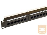 Egyéb UTP Cat6 patch panel, 24 portos, tehermentesítő nélkül