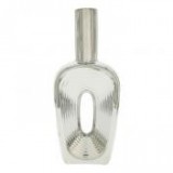 Egyéb Váza mintás kerámia ezüst 24,5x10cm