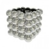 Egyéb Váza szögletes, gömbökkel kerámia ezüst 17x17cm