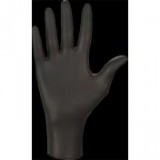 Egyéb Védőkesztyű, egyszer használatos, nitril, XS méret, 100 db, púder nélküli, fekete [100 db]