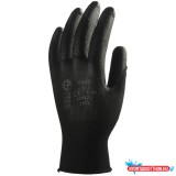 Egyéb Védõkesztyû precíziós, mártott tenyérrel, fekete, 9-es méretû