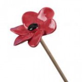 Egyéb Virág betűzős kerámia 7 cm piros