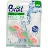 Egyéb WC tisztító blokk, 2 fázisú, 3x45 g, "Brait Hygiene and fresh", fenyő