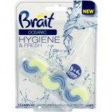 Egyéb WC tisztító blokk, 2 fázisú, 3x45 g, "Brait Hygiene and fresh", óceán