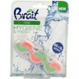 Egyéb WC tisztító blokk, 2 fázisú, 45 g, "Brait Hygiene and fresh", fenyő