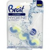 Egyéb WC tisztító blokk, 2 fázisú, 45 g, "Brait Hygiene and fresh", óceán
