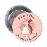 Egyedi kitűző és hűtőmágnes vagy kitűző esküvőre