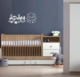 Egyedi Névre szóló Falmatrica, dekoráció - Elefánt