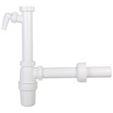 Egymedencés mosogatószifon mosógép bekötőcsonkos