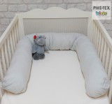 Egyszínű szürke hengerpárna