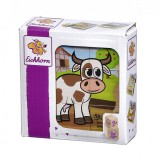 Eichhorn: Fa Kockakirakó – Háziállatos puzzle kicsiknek - Simba Toys