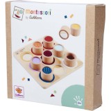 Eichhorn: Fa Montessori Érzékelő Hengerpárosító – Tapintásfejlesztő fajáték - Simba Toys