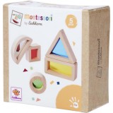 Eichhorn: Fa Montessori Színes Ablakos Formák – Érzékelésfejlesztő építőszett - Simba Toys