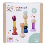 Eichhorn: Fa Montessori Toronyépítő Formák – Kreatív egyensúlyozó játék - Simba Toys