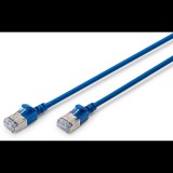 Eigenbrand Digitus DK-1632-A-050S-B RJ45 Hálózati kábel, patchkábel CAT 6A F/FTP 5 m Kék Színkódolt, Árnyékolt, Többeres, törésgátlóval 1 db (DK-1632-A-050S-B)