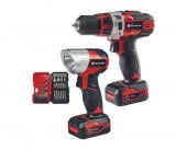 einhell akkus fúró-csavarozó szett te-cd 12/1 li +22+cl 2x2,0 ah akkuval (4513598)