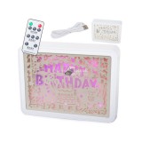 Éjjeli lámpa 3D színek RGB LED távirányító érintés - Magyarul: Színes éjjeli lámpa távirányítóval