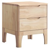 Éjjeliszekrény, masszív fa, természetes, FERB