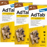 Elanco AdTab kullancs és bolha elleni rágótabletta kutyáknak (3 tablettás kiszerelés | 1.3 - 2.5 kg | 3 x 56 mg)