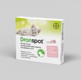 Elanco Dronspot 30 mg/7,5 mg rácsepegtető oldat kistestű macskáknak A.U.V. (0,35 ml; 2,5 kg alatti macskáknak) 1 db ampulla nyitott dobozból