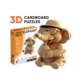 Elefántos 3D festhető karton puzzle (Cartonic)