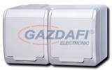 ELEKTRO-PLAST 0325-02 "Hermes" dupla dugalj, fehér fedéllel, IP44