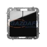 ELEKTRO-PLAST 1411-58 "Sentia" csillárkapcsoló, süllyesztett, fekete, IP20, 250V, 10A, keret nélkül