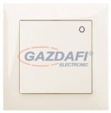 ELEKTRO-PLAST 1413-01 "Sentia" lámpajeles nyomókapcsoló, süllyesztett, krém, IP20, 250V, 10A, kerettel