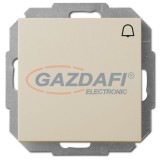 ELEKTRO-PLAST 1414-11 "Sentia" csengőjeles nyomókapcsoló, süllyesztett, krém, IP20, 250V, 10A, keret nélkül